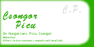 csongor picu business card